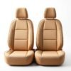 Classic Beige PU Leatherette Car Seat Cover Set – Universal Fit | Premium Comfort